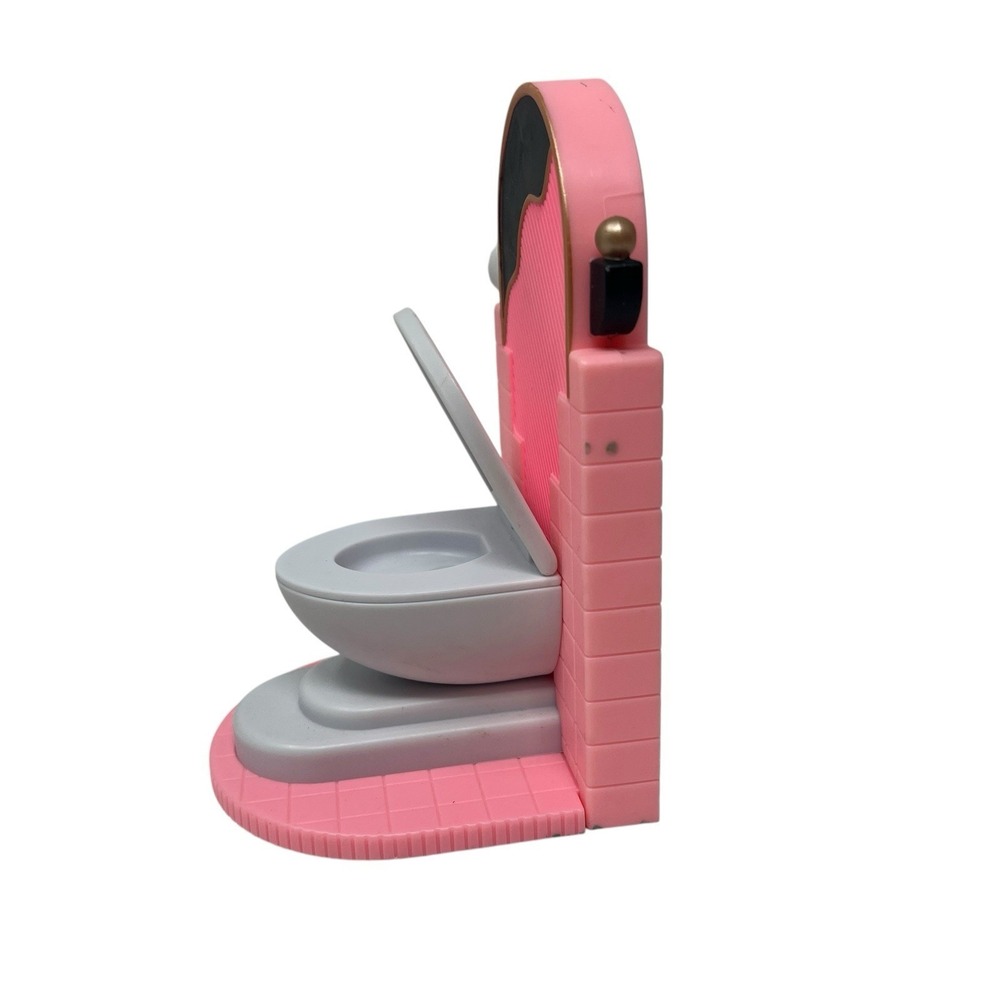 LOL Dolls Dollhouse Replacement Part - White Pink Toilet Bathroom 2021 MGA - Picture 5 of 7